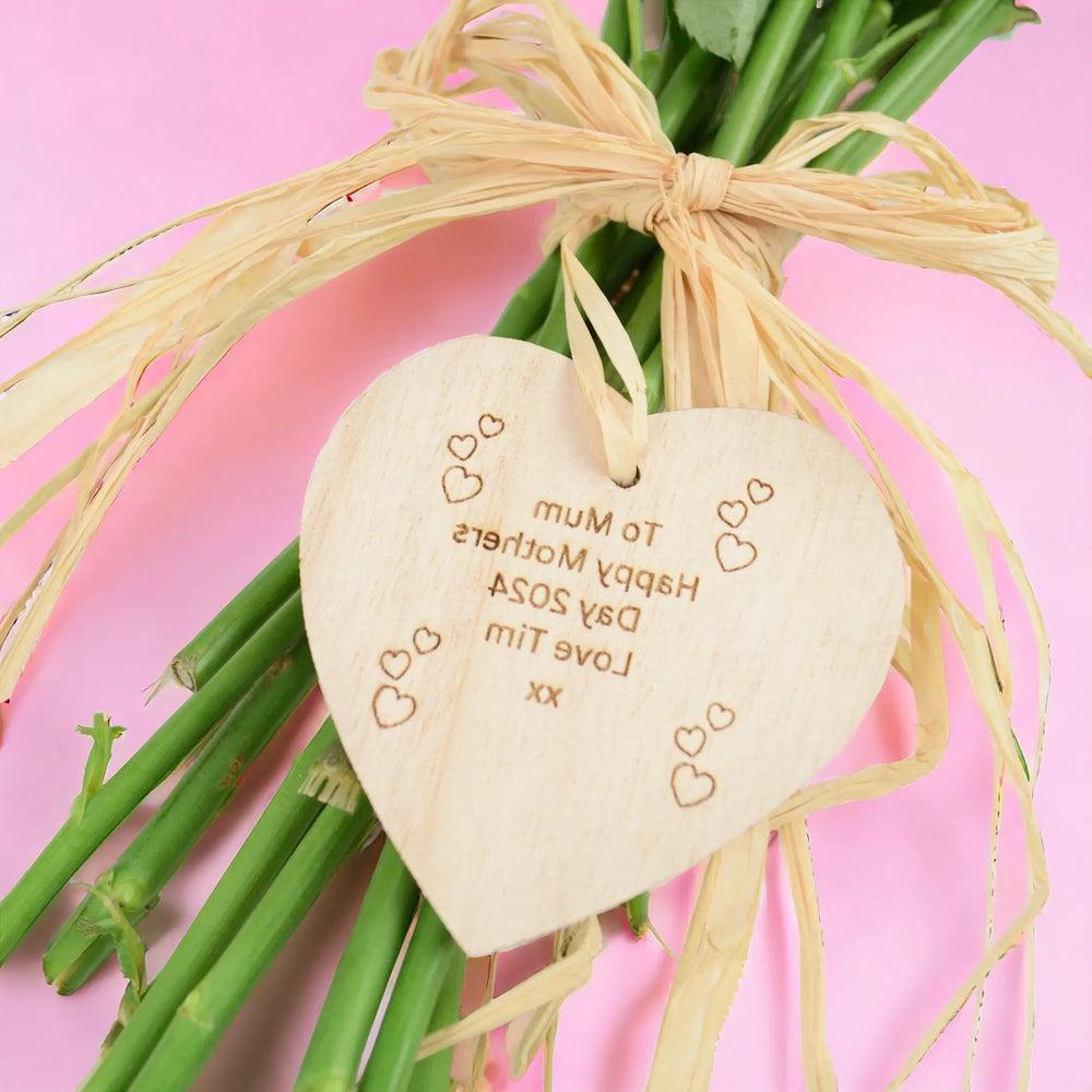 Personalised Wooden Heart Plants By Post