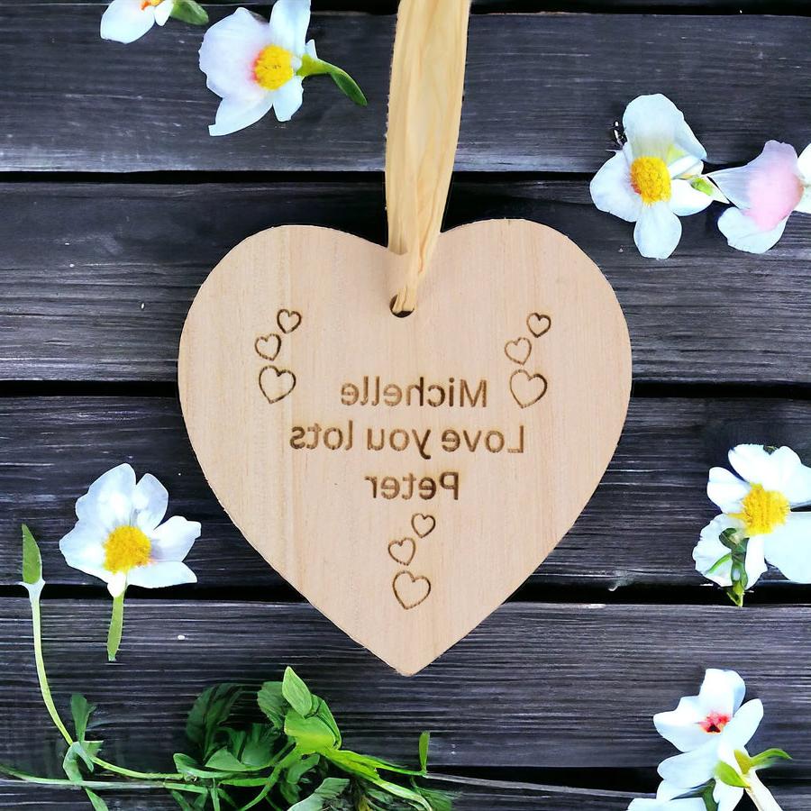 Personalised Wooden Heart Plants By Post