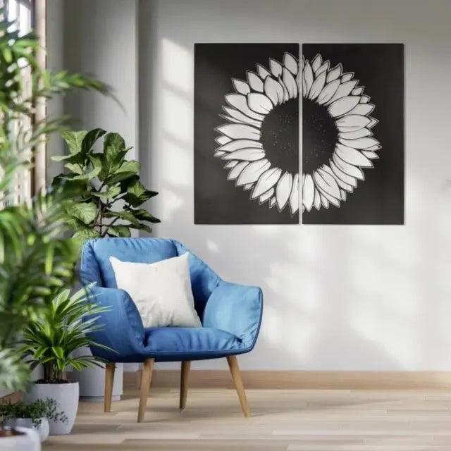 Sunflower Metal Wall Art Set/2 Plants By Post