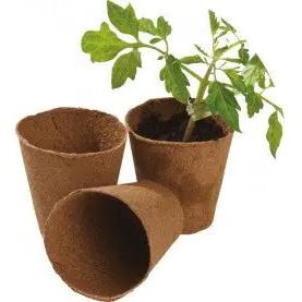 Round Fibre Pots 8cm x 12