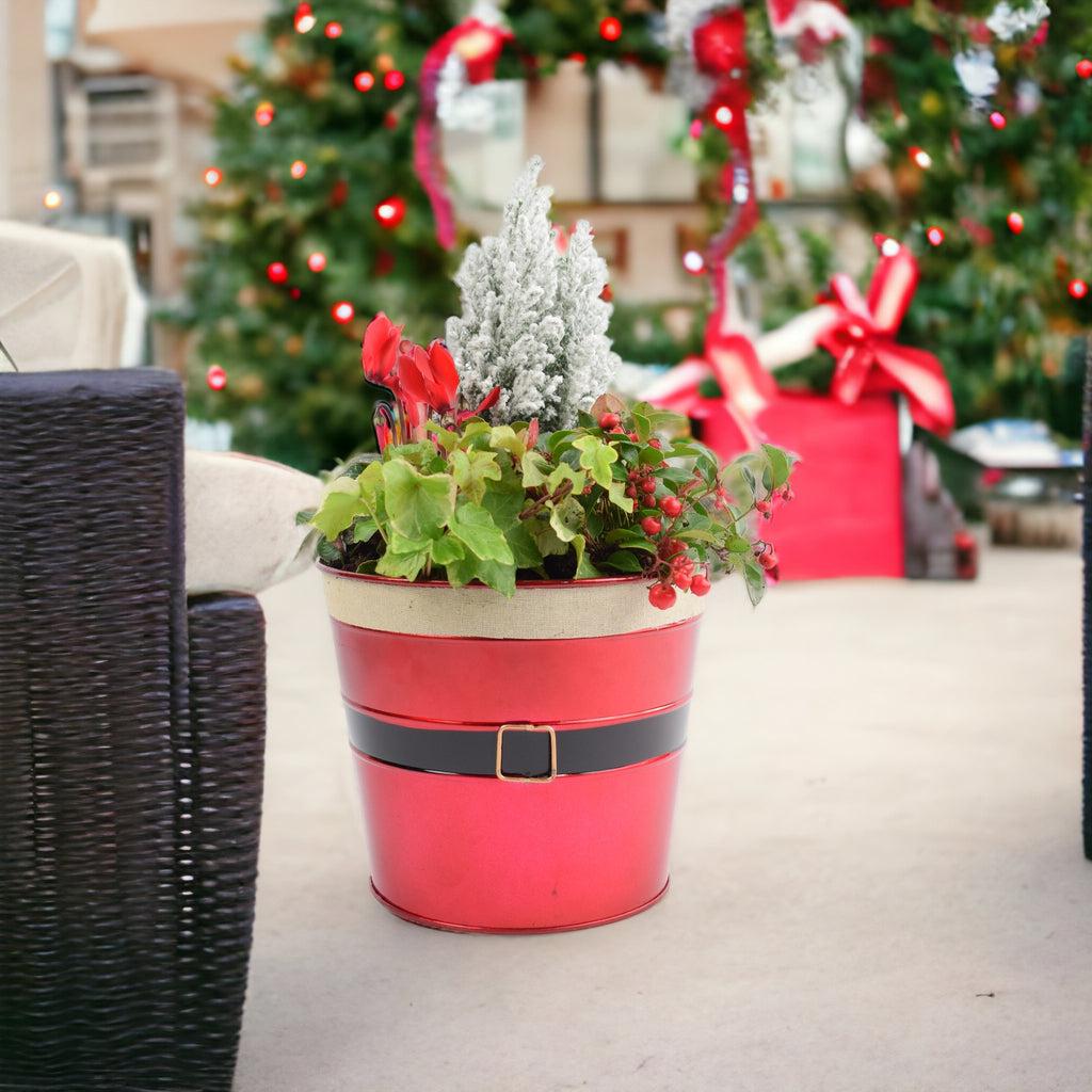 20cm Festive Outdoor Santa Planter