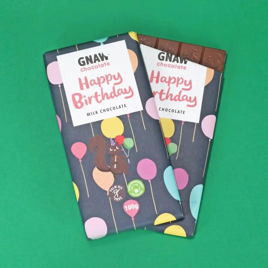 Happy Birthday Milk Chocolate Bar Plants By Post