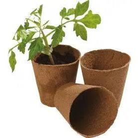 Round Fibre Pots 8cm x 12